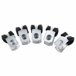 12pcs Metal P Clips Rubber Lined Wiring Hose Pipe Clamp Mikalor Camper Hydraulic 3/16" Brake Gas Line Pipe Fixing Clamp Cramp