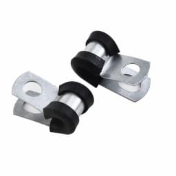 12pcs Metal P Clips Rubber Lined Wiring Hose Pipe Clamp Mikalor Camper Hydraulic 3/16" Brake Gas Line Pipe Fixing Clamp Cramp