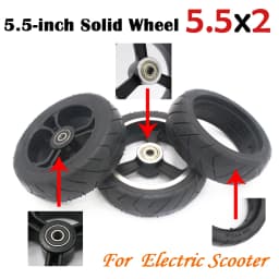 5.5 Inch Solid Wheels 5.5x2 Tire Solid Tyre Alloy or Plastics Rim for Fast Wheel F0,jackhot,Nes Carbon Fiber Electric Scooter