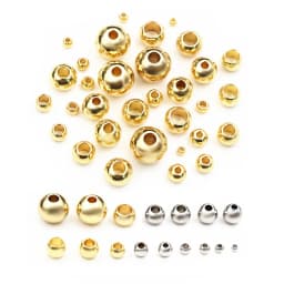 2-8mm Stainless Steel Gold Color Spacer Beads Charm Loose Bead DIY Bracelets Necklace DIY Jewelry Making Findings Charms