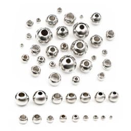 2-8mm Stainless Steel Gold Color Spacer Beads Charm Loose Bead DIY Bracelets Necklace DIY Jewelry Making Findings Charms