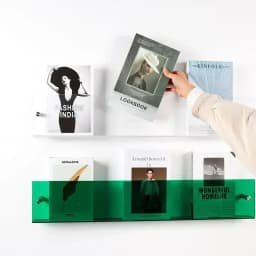 1pcs INS Transparent Acrylic Wall Decoration Magazine Storage Rack Children's Picture Book Newspapers Records Wall Mounted Shef