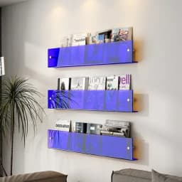 1pcs INS Transparent Acrylic Wall Decoration Magazine Storage Rack Children's Picture Book Newspapers Records Wall Mounted Shef