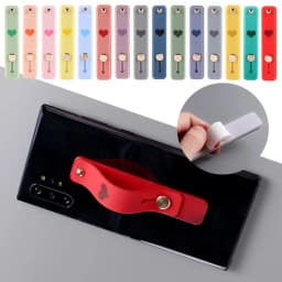 Creative Grip Stand Candy Color Phone Holder Silicone Finger Ring Push Pull Bracket Universal Hand Band Phone Accessaries