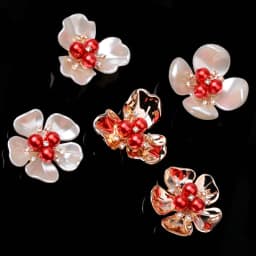 10Pcs Quality Alloy Rhinestone Shell Pearl Flower Buttons Heart Jewelry Accessories Bride Bouquet DIY Bag Hair Crafts Material