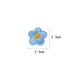10pcs Small Flower Patches Iron On Embroidered Clothes Applique Diy Bag Hat Shoes Motif Stripes Clothes Accessories Badge