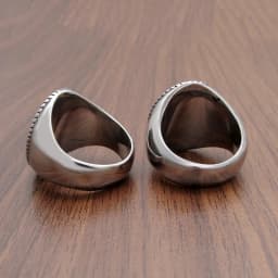 Punk 316L Stainless Steel Geometric Round Big Wide Men's Signet Vintage Lightning Pattern Ring Jewelry For Gift