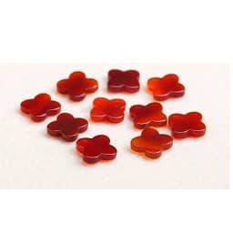 Clover Black Agates Cabochons Stone Flat Cabochon CABs 6mm 8mm 10mm 12mm 16mm 18mm 20mm DIY Jewelry Making Accessories 5PCS/lot