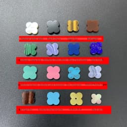 Clover Black Agates Cabochons Stone Flat Cabochon CABs 6mm 8mm 10mm 12mm 16mm 18mm 20mm DIY Jewelry Making Accessories 5PCS/lot