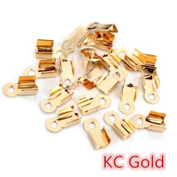 200pcs/lot Cove Clasps Cord End Caps String Ribbon Leather Clip Tip Fold Crimp Bead Connectors For DIY Jewelry Making Supplies