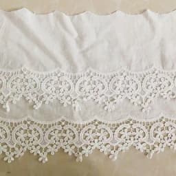 1Yd/lot 22cm wide white black embroidery cotton lace handmade clothing skirt sofa DIY decorative fabric