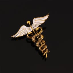 Crystal Caduceus Pins Badge Brooches Lapel Pin Medicine Symbol Jewelry Gifts For Nurse Doctor Medical Students Brooch Pins 1Pc