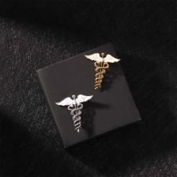 Crystal Caduceus Pins Badge Brooches Lapel Pin Medicine Symbol Jewelry Gifts For Nurse Doctor Medical Students Brooch Pins 1Pc