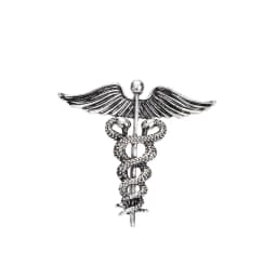 Crystal Caduceus Pins Badge Brooches Lapel Pin Medicine Symbol Jewelry Gifts For Nurse Doctor Medical Students Brooch Pins 1Pc