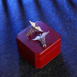 Crystal Caduceus Pins Badge Brooches Lapel Pin Medicine Symbol Jewelry Gifts For Nurse Doctor Medical Students Brooch Pins 1Pc