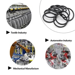 10Pcs NBR O Ring Seal Gasket CS 5mm OD 15~170mm Nitrile Butadiene Rubber Spacer Oil Resistance Washer Round Shape Black