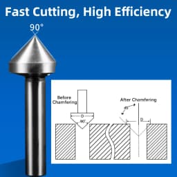 90 Degree 3 Flute HSS Countersink Drill Bit Chamfering Deburring Cutter 4.5-60mm Woodworking & Metalworking Tools