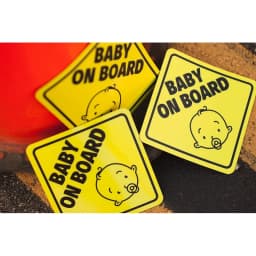 2 Pack Baby on Board Sticker for Cars (Magnetic) - Baby on Board Magnet Car on Board Sign - Reflective Safety