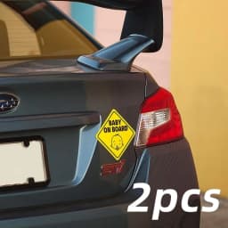 2 Pack Baby on Board Sticker for Cars (Magnetic) - Baby on Board Magnet Car on Board Sign - Reflective Safety