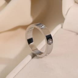 Luxury High Quality Zircon Titanium Steel Ring Korean Fashion Women's Stainless Steel Electroplated Ring Jewelry Party Gift