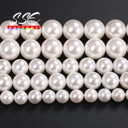 High quality Natural White Shell Pearl Round Loose Beads 2 3 4 5 6 8 10 12 14 16MM For Jewelry Making Choker Making Diy Bracelet