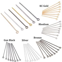 200pcs Eye Head Pins 20 24 30 35 40 45 50 mm Eye Pins Gold/Rhodium Findings For Diy Jewelry Making Jewelry Accessories Supplies