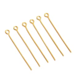 200pcs Eye Head Pins 20 24 30 35 40 45 50 mm Eye Pins Gold/Rhodium Findings For Diy Jewelry Making Jewelry Accessories Supplies