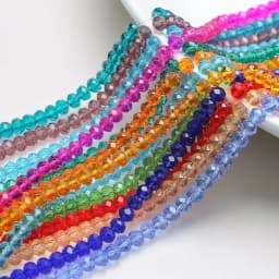 Crystal Rondelle Beads 2 3 4 6 8 10 12mm Glass Faceted Round Beaded For DIY Making Accessories Needlework Wholesale In Bulk