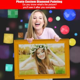 HOMFUN Photo Custom Mystery Diamond Painting 5D DIY Mysterious Picture of Rhinestones Diamond Embroidery 3D Cross Stitch Gift