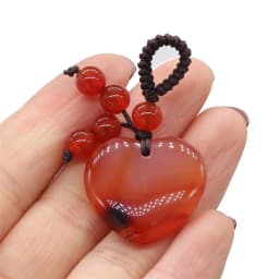 Natural Stone Keychain Charms Heart Red Agates Amethysts Opal Pendants for Jewelry Making Necklace Keychain Gift