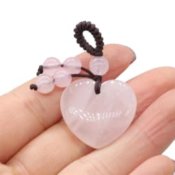 Natural Stone Keychain Charms Heart Red Agates Amethysts Opal Pendants for Jewelry Making Necklace Keychain Gift
