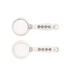 20 X Mini Magnifying Glass Silver Color Charms Pendants for DIY Jewelry Making Accessories 32x12mm