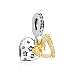 New Original 925 Sterling Silver Charms Star Moon Blue Crystal Glass Beads Fit Brand Bracelets Necklaces Jewelry For Women