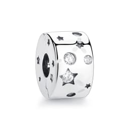 New Original 925 Sterling Silver Charms Star Moon Blue Crystal Glass Beads Fit Brand Bracelets Necklaces Jewelry For Women