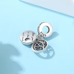 New Original 925 Sterling Silver Charms Star Moon Blue Crystal Glass Beads Fit Brand Bracelets Necklaces Jewelry For Women