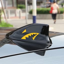 Car Antenna Shark Mouth Styling Stickers Fashion Reflective Vinyl Decals Shark Fin Antenna Decoration Sticker Accessories Tools