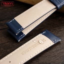 Top Layer Cowhide Genuine Leather Bracelet Dark Blue Color Watch Strap 16mm 18mm 19mm 20mm 21mm 22mm Watchband Wristwatches Band