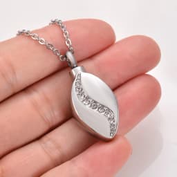 Dropshipping Trendy Stainless Steel Tear Drop Pet Urn Ashes Necklace Pendant Memorial Ash Keepsake Cremation Jewelry