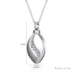 Dropshipping Trendy Stainless Steel Tear Drop Pet Urn Ashes Necklace Pendant Memorial Ash Keepsake Cremation Jewelry