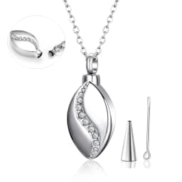 Dropshipping Trendy Stainless Steel Tear Drop Pet Urn Ashes Necklace Pendant Memorial Ash Keepsake Cremation Jewelry