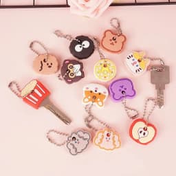 New Product Cartoon Silicone Protective Keychain Case Cover for Key Control Dust Cartoon Keyrings Holder Organizer Home Supplies