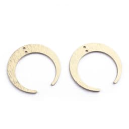 10pcs 27x26mm Raw Brass Moon Charms Pendant for DIY Earrings Necklace Bracelet Charms Jewelry Making Handmade Supplies