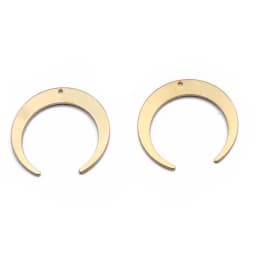 10pcs 27x26mm Raw Brass Moon Charms Pendant for DIY Earrings Necklace Bracelet Charms Jewelry Making Handmade Supplies
