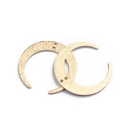 10pcs 27x26mm Raw Brass Moon Charms Pendant for DIY Earrings Necklace Bracelet Charms Jewelry Making Handmade Supplies