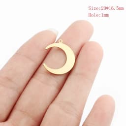 10pcs 27x26mm Raw Brass Moon Charms Pendant for DIY Earrings Necklace Bracelet Charms Jewelry Making Handmade Supplies