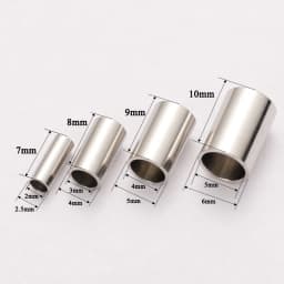 50pcs/lot Stainless Steel End Caps 2/3/4/5mm Hole fitting Leather Rope Cord Thread End Crimping For DIY Bracelet Jewelry Making
