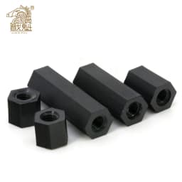 20/50PCS M2 M2.5 M3 M4 PCB Spacer Nylon Black Hex Female Standoff Nylon Double Pass Plastic Hexagon Thread PCBMotherboard Spacer