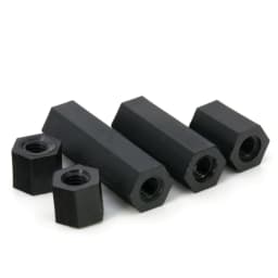 20/50PCS M2 M2.5 M3 M4 PCB Spacer Nylon Black Hex Female Standoff Nylon Double Pass Plastic Hexagon Thread PCBMotherboard Spacer