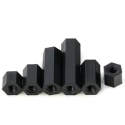 20/50PCS M2 M2.5 M3 M4 PCB Spacer Nylon Black Hex Female Standoff Nylon Double Pass Plastic Hexagon Thread PCBMotherboard Spacer