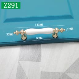 European Silver Golden Ceramic Furniture Handle Wardrobe Cabinet Closet Door Knob Dressing Table and Drawer Pulls Hardware